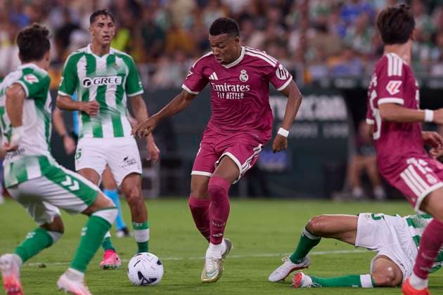 LaLiga EA SPORTS 2026 2027 - Real Betis Balompie and Real Madrid CF in Seville, Spain - 04 Sep 2026 Kylian Mbappe (Real Madrid CF) is seen in action during the LaLiga EA SPORTS 2026 2027 match between Real Betis Balompie and Real Madrid CF Final score: Real Betis Balompie 1-0 Real Madrid CF Seville Spain Copyright: xFedericoxTitonex xSOPAxImagesx Federico-Titone-1446825