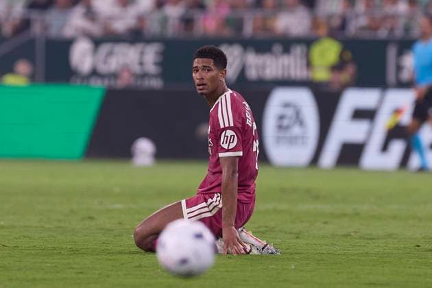 LaLiga EA SPORTS 2026 2027 - Real Betis Balompie and Real Madrid CF in Seville, Spain - 04 Sep 2026 Jude Bellingham (Real Madrid CF) is seen in action during the LaLiga EA SPORTS 2026 2027 match between Real Betis Balompie and Real Madrid CF Final score: Real Betis Balompie 1-0 Real Madrid CF Seville Spain Copyright: xFedericoxTitonex xSOPAxImagesx Federico-Titone-1446844