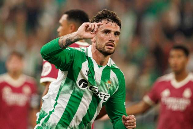 LaLiga EA SPORTS 2026 2027 - Real Betis Balompie and Real Madrid: Betis, Spain - 04 Sep 2026 Troy Parrott (Real Betis Balompie) seen in action celebrating after scoring goal during LaLiga EA SPORTS 2026 2027 game between teams of Real Betis Balompie and Real Madrid Final Score: Real Betis Balompie 1-0 Real Madrid Seville Spain Copyright: xMaciejxRogowskix xSOPAxImagesx Maciej-Rogowski-1446780