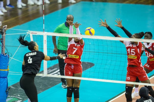 NAIROBI, KENYA - September 5: Misoki Emmaculate Nekesa, Kaei Lorine Chebet, Kenya during the 2026 CAVB Women s African Nations Volleyball Championship between Egypt and Kenya on September 5, 2026 in Nairobi, Kenya. Photo by Chris Omollo Copyright: xx