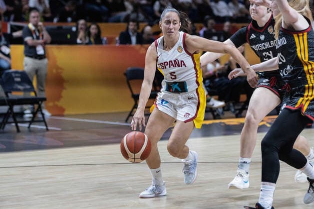September 4, 2026, Berlin, Germany: Maite Cazorla of Spain seen in action during the first round of the 2026 FIBA Women s World Cup between Germany and Spain at Uber Arena. Final score; Spain 83:53 Germany. FIBA Women s World Cup First Round: Spain-Germany In Berlin, Germany - 4 Sept 2026  - ZUMAs197 20260904_aaa_s197_542 Copyright: xNicholasxMullerx