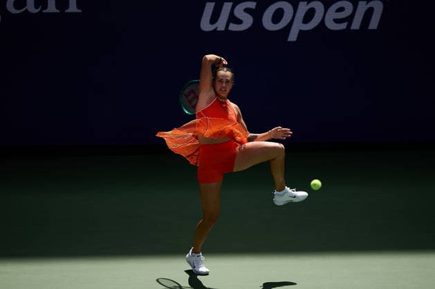 September 4, 2026, New York, New York, United States of America: Aryna Sabalenka returns with forehand during the 2026 US Open - Tennis Championships Tennis 2026: US Open - Tennis Championships: 3rd RD: SABALENKA 6:3 6:4 RAKHIMOVA  - ZUMAs343 20260904_zsp_s343_046 Copyright: xMathiasxSchulzx