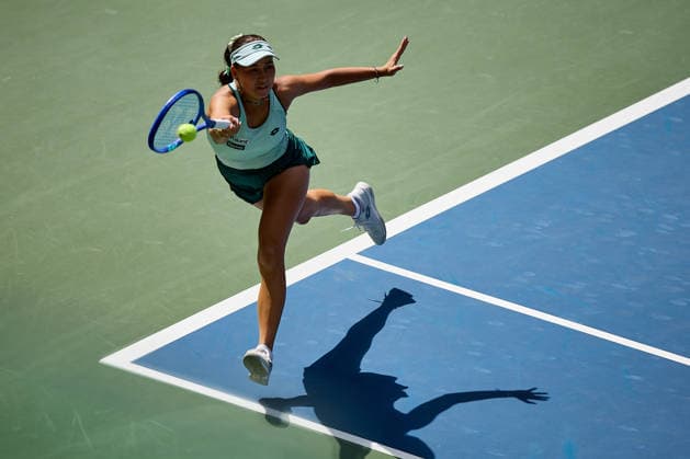 September 4, 2026, New York, New York, United States of America: Kamilla Rakhimova of Uzbekistan returns with forehand during the 2026 US Open - Tennis Championships Tennis 2026: US Open - Tennis Championships: 3rd RD: SABALENKA 6:3 6:4 RAKHIMOVA  - ZUMAs343 20260904_zsp_s343_049 Copyright: xMathiasxSchulzx