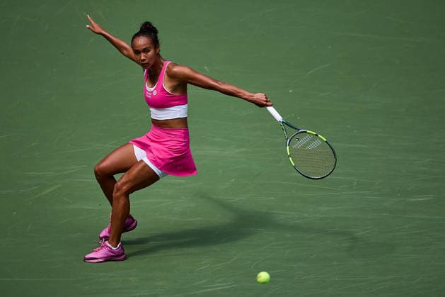 September 4, 2026, New York, New York, United States of America: Leylah Fernandez of Canada returns with backhand during the 2026 US Open - Tennis Championships Tennis 2026: US Open - Tennis Championships: 3rd RD: PEGULA 1:6 6:4 6:3 FERNANDEZ  - ZUMAs343 20260904_zsp_s343_053 Copyright: xMathiasxSchulzx