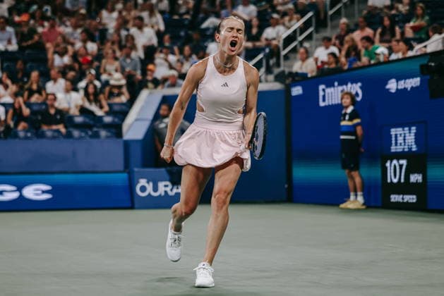 US Open tennis tournament - Day 6 Elina Svitolina of Ukraine reacts in a match against Anna Kalinskaya of Russia during the Women™s Singles third round of the US Open Tennis Championship in Flushing Meadows, New York, USA, 04 September 2026. FLUSHING MEADOWS NEW YORK United States  Copyright: xOLGAxFEDOROVAx
