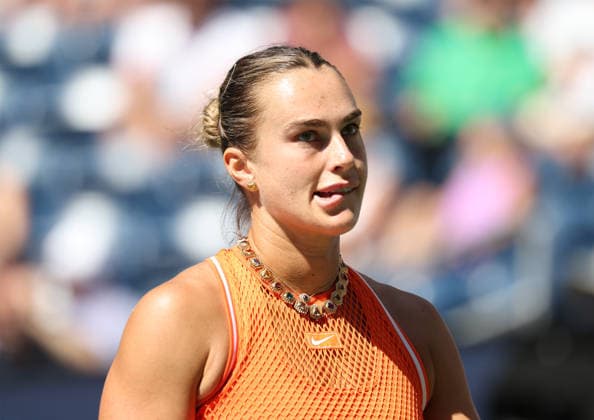 September 5, 2026, New York City, New York, USA: ARYNA SABALENKA during the match against K. Rakhimova of Uzbekistan in the third round of Grand Slam tournament US Open. New York, USA. Sabalenka won 6:3, 6:4. Tennis: US Open - Aryna Sabalenka 6:3, 6:4  - ZUMAc278 20260905_zsp_c278_007 Copyright: xMarcinxCholewinskix
