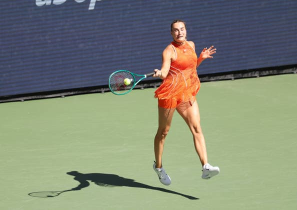 September 5, 2026, New York City, New York, USA: ARYNA SABALENKA during the match against K. Rakhimova of Uzbekistan in the third round of Grand Slam tournament US Open. New York, USA. Sabalenka won 6:3, 6:4. Tennis: US Open - Aryna Sabalenka 6:3, 6:4  - ZUMAc278 20260905_zsp_c278_014 Copyright: xMarcinxCholewinskix