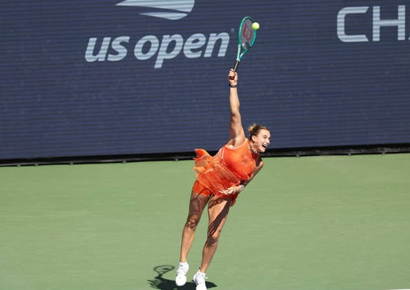 September 5, 2026, New York City, New York, USA: ARYNA SABALENKA during the match against K. Rakhimova of Uzbekistan in the third round of Grand Slam tournament US Open. New York, USA. Sabalenka won 6:3, 6:4. New York City USA - ZUMAc278 20260905_zsp_c278_019 Copyright: xMarcinxCholewinskix