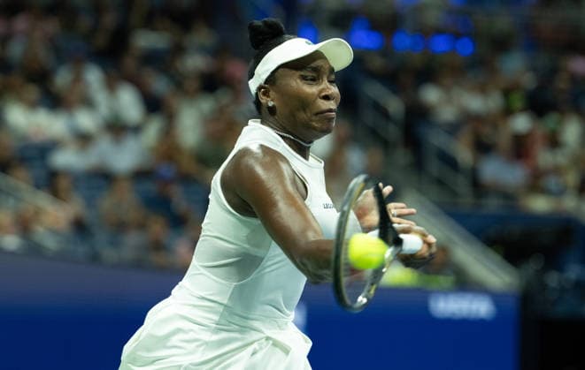 2026 US Open - Day 6 NEW YORK, NEW YORK - SEPTEMBER 4: Venus Williams of the United States returns a shot during her doubles match with Serena Williams of the United States against Hao-Ching Chan of Chinese Taipei and Maya Joint of Australia during the 2026 US Open - Day 6 at USTA Billie Jean King National Tennis Center on September 4, 2026 in New York, New York. New York USTA Billie Jean King National Tennis Center New York United States Copyright: xSusanxMullane ISIxPhotosx 9751