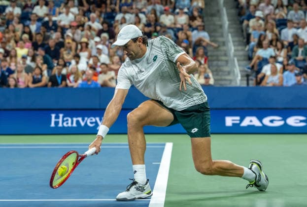 2026 US Open - Day 6 NEW YORK, NEW YORK - SEPTEMBER 4: Valentin Vacherot of Monaco returns a shot during his match against Frances Tiafoe of the United States during the 2026 US Open - Day 6 at USTA Billie Jean King National Tennis Center on September 4, 2026 in New York, New York. New York USTA Billie Jean King National Tennis Center New York United States Copyright: xSusanxMullane ISIxPhotosx 9751