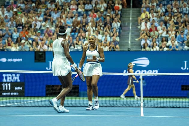 2026 US Open - Day 6 NEW YORK, NEW YORK - SEPTEMBER 4: Serena Williams of the United States and Venus Williams of the United States in their doubles match against Hao-Ching Chan of Chinese Taipei and Maya Joint of Australia during the 2026 US Open - Day 6 at USTA Billie Jean King National Tennis Center on September 4, 2026 in New York, New York. New York USTA Billie Jean King National Tennis Center New York United States Copyright: xSusanxMullane ISIxPhotosx 9751