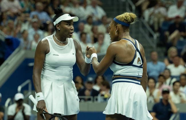 2026 US Open - Day 6 NEW YORK, NEW YORK - SEPTEMBER 4: Serena Williams of the United States and Venus Williams of the United States in their doubles match against Hao-Ching Chan of Chinese Taipei and Maya Joint of Australia during the 2026 US Open - Day 6 at USTA Billie Jean King National Tennis Center on September 4, 2026 in New York, New York. New York USTA Billie Jean King National Tennis Center New York United States Copyright: xSusanxMullane ISIxPhotosx 9751