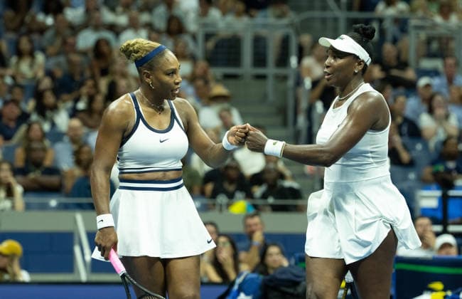 2026 US Open - Day 6 NEW YORK, NEW YORK - SEPTEMBER 4: Serena Williams of the United States and Venus Williams of the United States in their doubles match against Hao-Ching Chan of Chinese Taipei and Maya Joint of Australia during the 2026 US Open - Day 6 at USTA Billie Jean King National Tennis Center on September 4, 2026 in New York, New York. New York USTA Billie Jean King National Tennis Center New York United States Copyright: xSusanxMullane ISIxPhotosx 9751