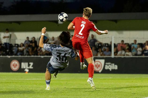 Regionalliga Südwest: Eintracht Frankfurt II - FC-Astoria Walldorf, 04.09.2026 Keito Kumashiro (Eintracht Frankfurt II 36) und Maik Goß Goss (FC-Astoria Walldorf 2) im Kampf um den Ball, Eintracht Frankfurt II - FC-Astoria Walldorf, Dreieich, Maxworx Sportpark, 4.9.2026 Copyright: xBEAUTIFULxSPORTS Gawlikx