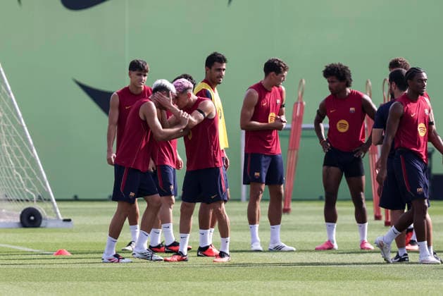 September 5, 2026, Sant Joan Despi, Barcelona, Spain: Pedri and Gavi during the training day of FC Barcelona, Barca ahead the Spanish League, Laliga EA Sports, football match against Valencia CF at Ciudad Esportiva Joan Gamper on September 05, 2026 in Sant Joan Despi, Barcelona, Spain. FC Barcelona Training And press conference, PK, Pressekonferenz - LaLiga EA Sports - ZUMAa181 20260905_zaa_a181_026 Copyright: xJavierxBorregox