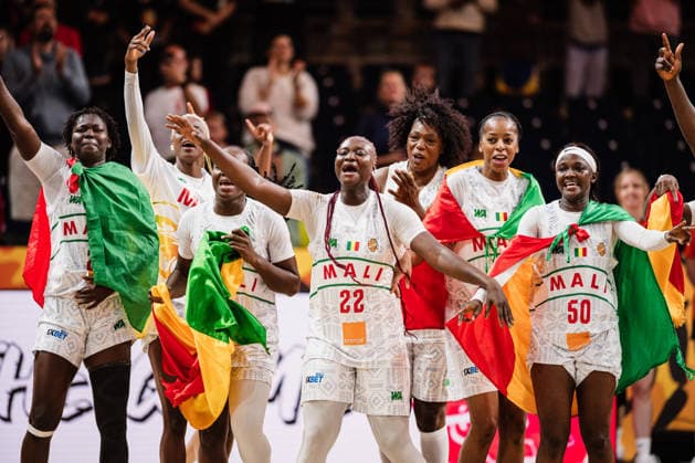 FIBA Women™s Basketball World Cup 2026: Mali vs. Spanien, 05.09.2026 Mali jubelt und gewinnt gegen Spanien, hier Kamite Elisabeth Dabou (Mali, 22); Basketball, FIBA Women™s Basketball World Cup 2026, Gruppenphase, Gruppe A, 2. Spieltag: Mali vs. Spanien am 05.09.2026 in der Max-Schmeling-Halle, Berlin Copyright: xBEAUTIFULxSPORTS Tonhäuserx