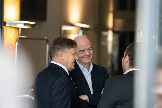 KATOWICE 05.09.2026 MISTRZOSTWA SWIATA W PILCE NOZNEJ KOBIET DO LAT 20 2026: --- FIFA U-20 WOMEN S WORLD CUP 2026 GIANNI INFANTINO CEZARY KULESZA FOT. MATEUSZ WIEWIORKA 400MM.PL NEWSPIX.PL --- newspix.pl 