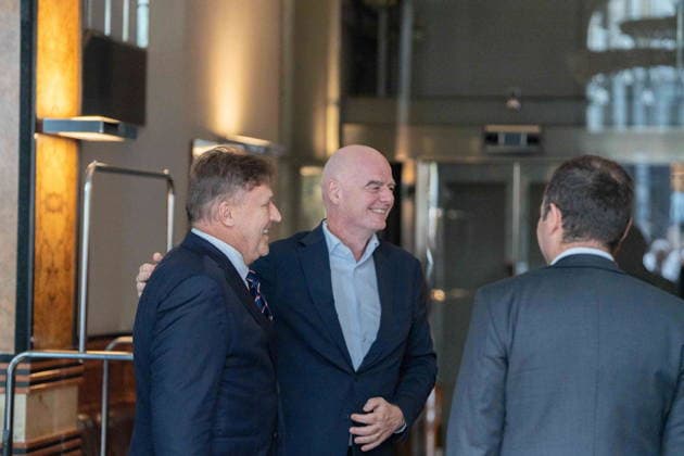 KATOWICE 05.09.2026 MISTRZOSTWA SWIATA W PILCE NOZNEJ KOBIET DO LAT 20 2026: --- FIFA U-20 WOMEN S WORLD CUP 2026 GIANNI INFANTINO CEZARY KULESZA FOT. MATEUSZ WIEWIORKA 400MM.PL NEWSPIX.PL --- newspix.pl 