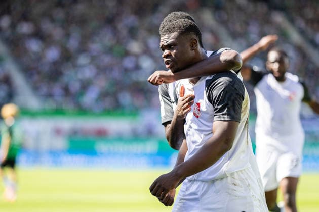 Alexander Guiddir (TSV Havelse, 20) jubelt ueber seinen Treffer zum 1:1 mit Kwasi Okyere Wriedt (TSV Havelse, 11) (hinten) GER, SC Preussen Muenster vs. TSV Havelse, Fussball, 3. Liga, 4. Spieltag, Spielzeit 2026 2027, 05.09.2026 DFL Regulations prohibit any use of photographers as image sequences and or quasi-video. GER, SC Preussen Muenster vs. TSV Havelse, Fussball, 3. Liga, 4. Spieltag, Spielzeit 2026 2027, 05.09.2026 Muenster Copyright: xEibner-Pressefoto JanxRollingerx EP_JSK