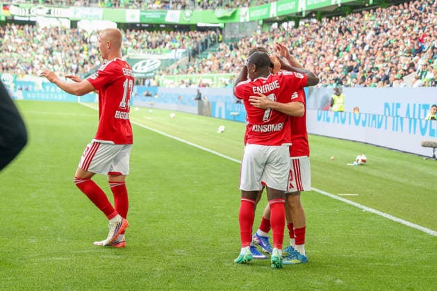 05.09.2026, xgox, Fussball - 2.Bundesliga VfL Wolfsburg - FC Energie Cottbus emspor, v.l. Jubel nach dem 3:3 per Elfmeter durch Tolcay Cigerci (Cottbus, 10) (DFL DFB REGULATIONS PROHIBIT ANY USE OF PHOTOGRAPHS as IMAGE SEQUENCES and or QUASI-VIDEO) Wolfsburg *** September 5, 2026, xgox, Soccer, 2. Bundesliga: VfL Wolfsburg vs. FC Energie Cottbus, emspor, from left: Celebrations after the 3-3 tie following a penalty kick by Tolcay Cigerci (Cottbus), 10 DFL and DFB regulations prohibit any use of photographs as image sequences and or quasi-video in Wolfsburg