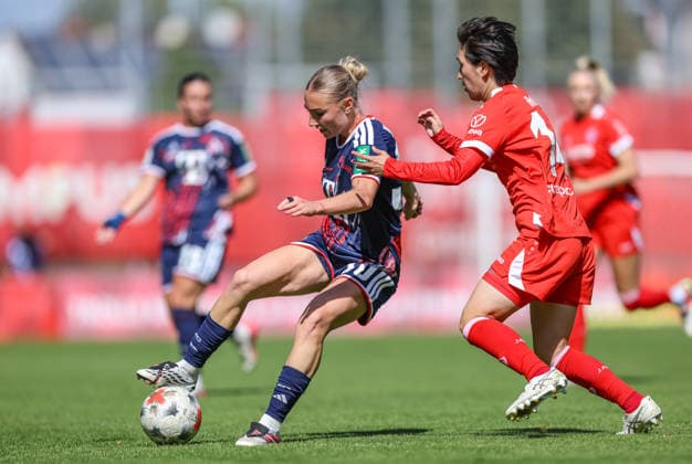 GER, Mainz, FSV Mainz 05 vs 1. FC Köln, Google Pixel Frauen Bundesliga, Fussball, DFB, Spielzeit 2026 2027, Bruchwegstadion, 3. Spieltag im Bild v.l.: Sophie Nachtigall (FC Köln Frauen 30), Yurina Imai (Mainz 05 Frauen 14) DFB DFL REGULATIONS PROHIBIT ANY USE OF PHOTOGRAPHS AS IMAGE SEQUENCES AND OR QUASI-VIDEO, 05.09.2026 *** GER, Mainz, FSV Mainz 05 vs. 1. FC Köln, Google Pixel Women s Bundesliga, Soccer, DFB, 2026–2027 Season, Bruchwegstadion, Matchday 3 in pictures (from left): Sophie Nachtigall, FC Köln Women, 30, Yurina Imai, Mainz 05 Women, 14. DFB and DFL regulations prohibit any use of photographs as image sequences and or quasi-video. September 5, 2026 Copyright: HMBxMedia HendrikxHamelau