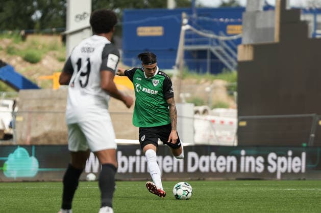 Deutschland: 3. Liga 2026 2027 4. Spieltag, SC Preußen Münster vs TSV Havelse, Samstag, 05.09.2026 LVM-Preußenstadion (Münster, Nordrhein-Westfalen, Deutschland) Schuss zum Tor zum 1:0 durch Antonio Tikvic (SC Preußen Münster, 4) Copyright: xMerlexKölkingx