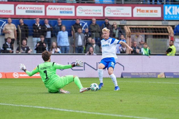 Deutschland: Fussball, 3. Liga, 4. Spieltag, Hänsch-Arena, SV Meppen vs. 1. FC Saarbrücken: Luca Prasse (SV Meppen, 31) Copyright: xMichelxWittex