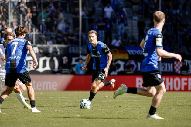 05.09.2026, xhettx, Fussball 3.Liga, SV Waldhof Mannheim - SC Verl v.l. Diego Michel (SV Waldhof Mannheim, 28)