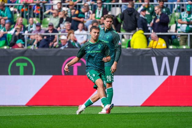 Youri Regeer (Werder Bremen, 44), Deutschland: Fussball, Bundesliga, Saison 2026 27, 2. Spieltag, 05.09.2026, Werder Bremen vs RB Leipzig, Weserstadion (Bremen) *** Youri Regeer, Werder Bremen, 44, Germany, Soccer, Bundesliga, 2026–27 Season, Matchday 2, September 5, 2026, Werder Bremen vs. RB Leipzig, Weserstadion, Bremen Copyright: xLeonxFrickx