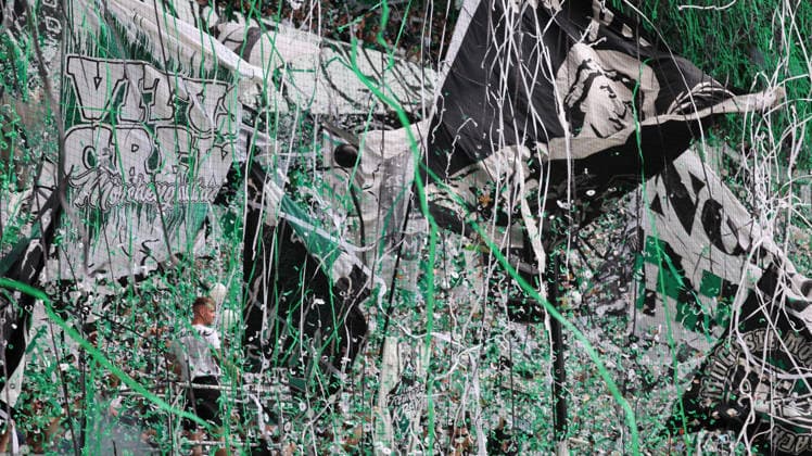 05.09.2026, xrekx, Fussball 1.Bundesliga, Borussia Moenchengladbach - SV Elversberg v.l. Gladbach Fans ,Stimmung, Schals, Ultras, Zuschauer, Besucher, Choreo, Choreografie, atmosphere, scarves, spectators, visitors (DFL DFB REGULATIONS PROHIBIT ANY USE OF PHOTOGRAPHS as IMAGE SEQUENCES and or QUASI-VIDEO) Moenchengladbach *** September 5, 2026, xrekx, Soccer, Bundesliga 1, Borussia Mönchengladbach vs. SV Elversberg, Mönchengladbach fans, atmosphere, scarves, Ultras, spectators, visitors, choreography, choreography, atmosphere, scarves, spectators, visitors DFL DFB REGULATIONS PROHIBIT ANY USE OF PHOTOGRAPHS as IMAGE SEQUENCES and or QUASI-VIDEO Mönchengladbach