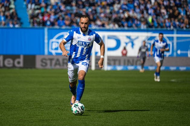 Rostock, Deutschland 05. September 2026: 3. Liga - 2026 2027 - Sp. 4 - FC Hansa Rostock gegen SV Wehen Wiesbaden Im Bild: David Kopacz (Hansa Rostock) DFB DFL regulations prohibit any use of photographs as image sequences and or quasi-video Copyright: xFotostandx xVoelkerx