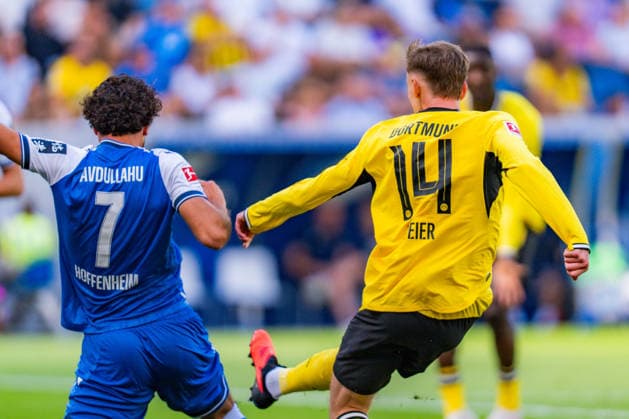 1. Bundesliga, 2. Spieltag, TSG 1899 Hoffenheim vs. Borussia Dortmund am 05.09.2026 Maximilian Beier WICHTIGER HINWEIS: Gemäß den Vorgaben der DFL und des DFB ist es untersagt, in dem Stadion und oder vom Spiel angefertigte Fotoaufnahmen in Form von Sequenzbildern und oder videoähnlichen Fotostrecken zu verwerten bzw. verwerten zu lassen. *** Bundesliga 1, Matchday 2, TSG 1899 Hoffenheim vs. Borussia Dortmund on September 5, 2026 Maximilian Beier IMPORTANT NOTICE In accordance with DFL and DFB regulations, it is prohibited to use or allow the use of photographs taken in the stadium and or during the game in the form of sequential images and or video-like photo series Copyright: xBahhoxKarax