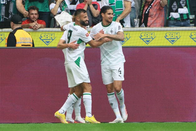 05.09.2026, Fussball, Herren, 1. Bundesliga, Saison 2026 2027, Borussia Mönchengladbach - SV 07 Elversberg, Torjubel zum 1:0, Torschütze: Hugo Bolin (Borussia Mönchengladbach) Mönchengladbach Ista-Borussia-Park Nordrhein-Westfalen Deutschland (DEU) *** September 5, 2026, Soccer, Men s, 1. Bundesliga, 2026–2027 season, Borussia Mönchengladbach vs. SV 07 Elversberg, goal celebration after the 1–0, goal scorer Hugo Bolin, Borussia Mönchengladbach, Mönchengladbach, Ista, Borussia Park, North Rhine-Westphalia, Germany, DEU Copyright: xSebastianxBachx