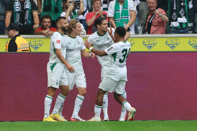 05.09.2026, Fussball, Herren, 1. Bundesliga, Saison 2026 2027, Borussia Mönchengladbach - SV 07 Elversberg, Torjubel zum 1:0, Torschütze: Hugo Bolin (Borussia Mönchengladbach) Mönchengladbach Ista-Borussia-Park Nordrhein-Westfalen Deutschland (DEU) *** September 5, 2026, Soccer, Men s, 1. Bundesliga, 2026–2027 season, Borussia Mönchengladbach vs. SV 07 Elversberg, goal celebration after the 1–0, goal scorer Hugo Bolin, Borussia Mönchengladbach, Mönchengladbach, Ista, Borussia Park, North Rhine-Westphalia, Germany, DEU Copyright: xSebastianxBachx