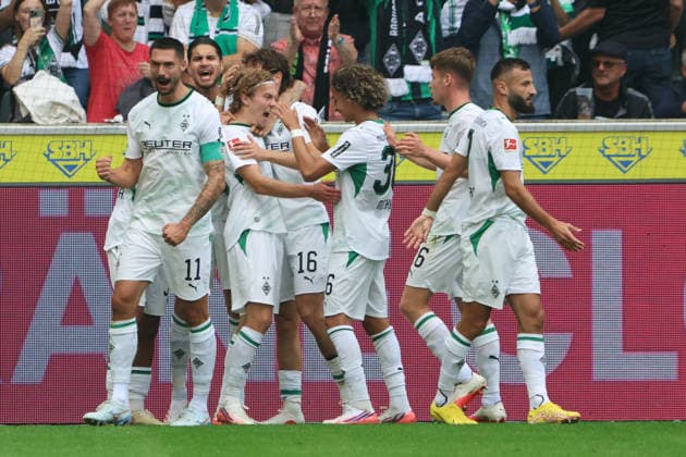 05.09.2026, Fussball, Herren, 1. Bundesliga, Saison 2026 2027, Borussia Mönchengladbach - SV 07 Elversberg, Torjubel zum 1:0, Torschütze: Hugo Bolin (Borussia Mönchengladbach) Mönchengladbach Ista-Borussia-Park Nordrhein-Westfalen Deutschland (DEU) *** September 5, 2026, Soccer, Men s, 1. Bundesliga, 2026–2027 season, Borussia Mönchengladbach vs. SV 07 Elversberg, goal celebration after the 1–0, goal scorer Hugo Bolin, Borussia Mönchengladbach, Mönchengladbach, Ista, Borussia Park, North Rhine-Westphalia, Germany, DEU Copyright: xSebastianxBachx