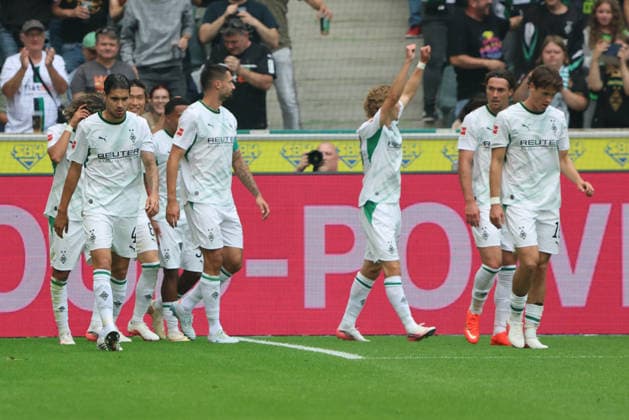 05.09.2026, Fussball, Herren, 1. Bundesliga, Saison 2026 2027, Borussia Mönchengladbach - SV 07 Elversberg, Torjubel zum 1:0, Torschütze: Hugo Bolin (Borussia Mönchengladbach) Mönchengladbach Ista-Borussia-Park Nordrhein-Westfalen Deutschland (DEU) *** September 5, 2026, Soccer, Men s, 1. Bundesliga, 2026–2027 season, Borussia Mönchengladbach vs. SV 07 Elversberg, goal celebration after the 1–0, goal scorer Hugo Bolin, Borussia Mönchengladbach, Mönchengladbach, Ista, Borussia Park, North Rhine-Westphalia, Germany, DEU Copyright: xSebastianxBachx
