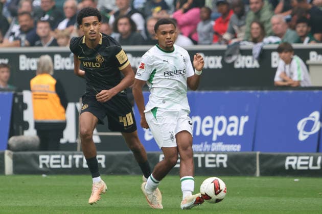 05.09.2026, Fussball, Herren, 1. Bundesliga, Saison 2026 2027, Borussia Mönchengladbach - SV 07 Elversberg, Mathieu Nguefack (Borussia Mönchengladbach), Francis Onyeka (SV 07 Elversberg) Mönchengladbach Ista-Borussia-Park Nordrhein-Westfalen Deutschland (DEU) *** September 5, 2026, Soccer, Men s, 1. Bundesliga, 2026–2027 Season, Borussia Mönchengladbach vs. SV 07 Elversberg, Mathieu Nguefack (Borussia Mönchengladbach), Francis Onyeka (SV 07 Elversberg), Mönchengladbach, Ista, Borussia Park, North Rhine-Westphalia, Germany, DEU Copyright: xSebastianxBachx