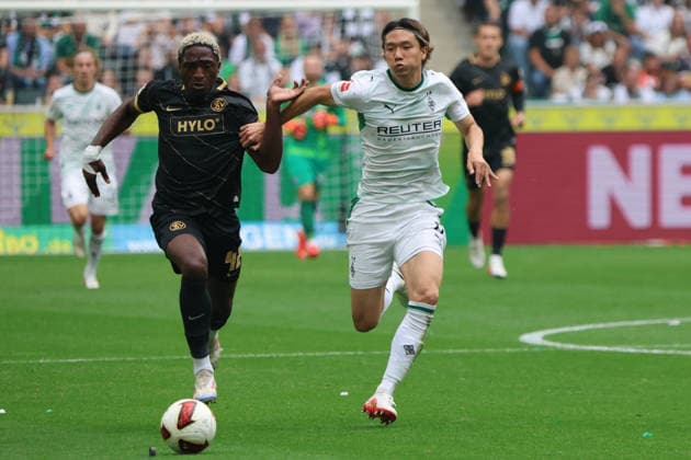 05.09.2026, Fussball, Herren, 1. Bundesliga, Saison 2026 2027, Borussia Mönchengladbach - SV 07 Elversberg, David Mokwa (SV 07 Elversberg), Ko Itakura (Borussia Mönchengladbach) Mönchengladbach Ista-Borussia-Park Nordrhein-Westfalen Deutschland (DEU) *** September 5, 2026, Soccer, Men s, 1st Bundesliga, 2026–2027 season, Borussia Mönchengladbach vs. SV 07 Elversberg, David Mokwa (SV 07 Elversberg), Ko Itakura (Borussia Mönchengladbach), Mönchengladbach, Borussia Park, North Rhine-Westphalia, Germany (DEU) Copyright: xSebastianxBachx