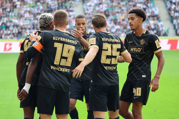 05.09.2026, Fussball, Herren, 1. Bundesliga, Saison 2026 2027, Borussia Mönchengladbach - SV 07 Elversberg, Torjubel zum 1:1, Torschütze: David Mokwa (SV 07 Elversberg) Mönchengladbach Ista-Borussia-Park Nordrhein-Westfalen Deutschland (DEU) *** September 5, 2026, Soccer, Men s, 1. Bundesliga, 2026–2027 season, Borussia Mönchengladbach vs. SV 07 Elversberg, celebration of the 1–1 goal, goal scorer David Mokwa, SV 07 Elversberg vs. Mönchengladbach, live at Borussia Park, North Rhine-Westphalia, Germany, DEU Copyright: xSebastianxBachx