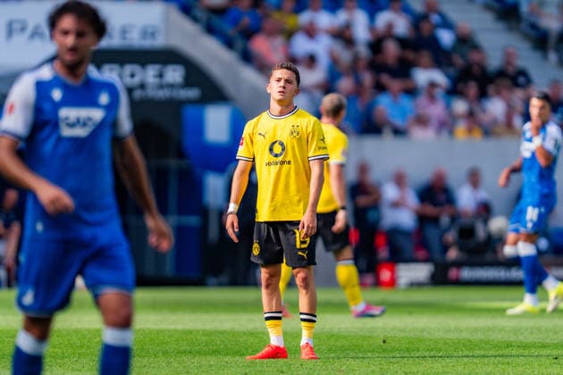1. Bundesliga, 2. Spieltag, TSG 1899 Hoffenheim vs. Borussia Dortmund am 05.09.2026 Konstantinos Karetsas WICHTIGER HINWEIS: Gemäß den Vorgaben der DFL und des DFB ist es untersagt, in dem Stadion und oder vom Spiel angefertigte Fotoaufnahmen in Form von Sequenzbildern und oder videoähnlichen Fotostrecken zu verwerten bzw. verwerten zu lassen. *** Bundesliga 1, Matchday 2, TSG 1899 Hoffenheim vs. Borussia Dortmund on September 5, 2026, Konstantinos Karetsas IMPORTANT NOTICE: In accordance with DFL and DFB regulations, it is prohibited to use or allow the use of photographs taken in the stadium and or during the game in the form of sequential images and or video-like photo series Copyright: xBahhoxKarax