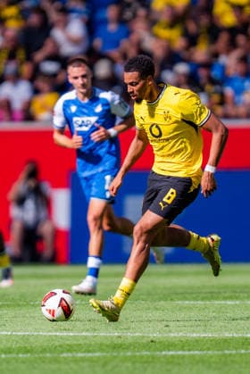 1. Bundesliga, 2. Spieltag, TSG 1899 Hoffenheim vs. Borussia Dortmund am 05.09.2026 Felix Nmecha WICHTIGER HINWEIS: Gemäß den Vorgaben der DFL und des DFB ist es untersagt, in dem Stadion und oder vom Spiel angefertigte Fotoaufnahmen in Form von Sequenzbildern und oder videoähnlichen Fotostrecken zu verwerten bzw. verwerten zu lassen. *** Bundesliga 1, Matchday 2, TSG 1899 Hoffenheim vs. Borussia Dortmund on September 5, 2026 Felix Nmecha IMPORTANT NOTICE: In accordance with the guidelines of the DFL and the DFB, it is prohibited to use or allow the use of photographs taken in the stadium and or during the match in the form of image sequences and or video-like photo series. Copyright: xBahhoxKarax