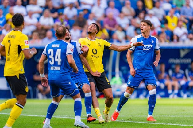 1. Bundesliga, 2. Spieltag, TSG 1899 Hoffenheim vs. Borussia Dortmund am 05.09.2026 Felix Nmecha WICHTIGER HINWEIS: Gemäß den Vorgaben der DFL und des DFB ist es untersagt, in dem Stadion und oder vom Spiel angefertigte Fotoaufnahmen in Form von Sequenzbildern und oder videoähnlichen Fotostrecken zu verwerten bzw. verwerten zu lassen. *** Bundesliga 1, Matchday 2, TSG 1899 Hoffenheim vs. Borussia Dortmund on September 5, 2026 Felix Nmecha IMPORTANT NOTICE In accordance with the guidelines of the DFL and the DFB, it is prohibited to use or allow the use of photographs taken in the stadium and or during the game in the form of sequential images and or video-like photo series. Copyright: xBahhoxKarax