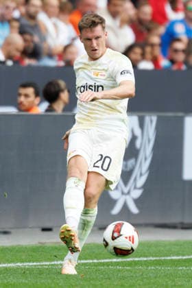 LEVERKUSEN, GERMANY - SEPTEMBER 5, 2026 : Michel Aebischer (1. FC Union Berlin, 20) during the German Bundesliga match on gameday 2 between Bayer 04 Leverkusen vs. 1. FC Union Berlin at BayArena on September 5, 2026 in Leverkusen, Germany. DFL REGULATIONS PROHIBIT ANY USE OF PHOTOGRAPHS AS IMAGE SEQUENCES AND OR QUASI-VIDEO. Northrhine-Westphalia Germany Copyright: xAxelxKohringx