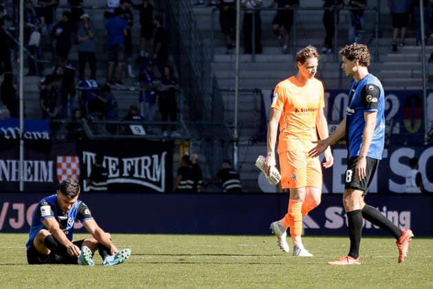 05.09.2026, xhettx, Fussball 3.Liga, SV Waldhof Mannheim - SC Verl v.l. Enttäuschung beim Waldhof