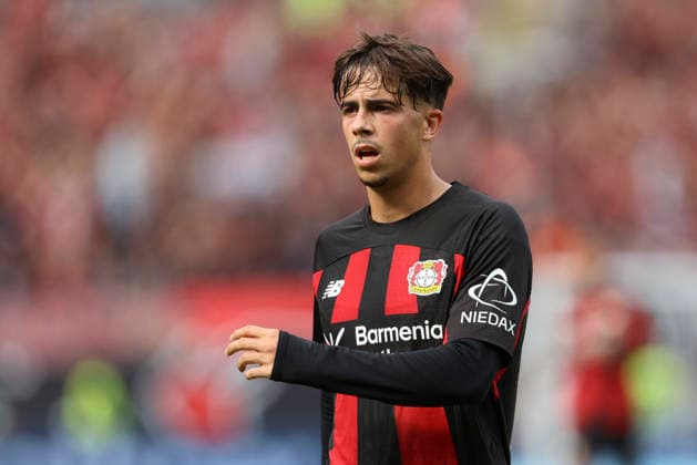 Afonso Moreira (Bayer 04 Leverkusen) schaut waehrend des Spiels der 1. Bundesliga zwischen Bayer 04 Leverkusen und 1. FC Union Berlin, BayArena am 05. September 2026 in Leverkusen, Deutschland. (Foto von Oliver Kaelke DeFodi Images) +++ Afonso Moreira (Bayer 04 Leverkusen) looks on during the Bundesliga match between Bayer 04 Leverkusen and 1. FC Union Berlin at BayArena on September 5, 2026 in Leverkusen, Germany. (Photo by Oliver Kaelke DeFodi Images) DFB DFL REGULATIONS PROHIBIT ANY USE OF PHOTOGRAPHS AS IMAGE SEQUENCES AND OR QUASI-VIDEO. (Photo by Oliver Kaelke DeFodi Images) - *** Afonso Moreira of Bayer 04 Leverkusen looks on during the Bundesliga match between Bayer 04 Leverkusen and 1. FC Union Berlin, BayArena on September 5, 2026, in Leverkusen, Germany. Photo by Oliver Kaelke, DeFodi Images. Afonso Moreira of Bayer 04 Leverkusen looks on during the Bundesliga match between Bayer 04 Leverkusen and 1 FC Union Berlin at BayArena on September 5, 2026 in Leverkusen, Germany. Photo by Oliver Kaelke, DeFodi Images. DFB and DFL regulations prohibit any use of photographs as image sequences and or quasi-video. Photo by Oliver Kaelke, DeFodi Images.