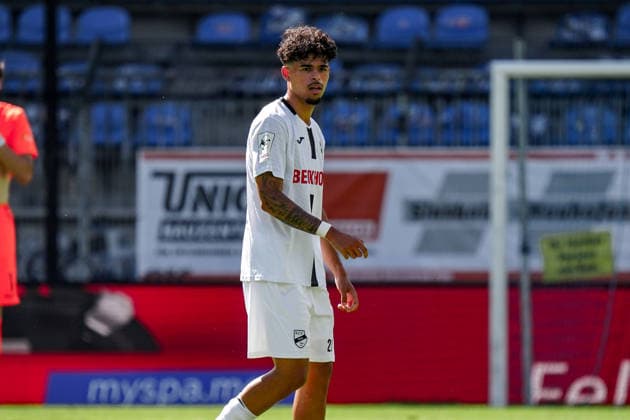 Deutschland: Fussball Saison 2026 2027 , 3. Liga , 4. Spieltag , SV Waldhof Mannheim 07 vs. SC Verl - Carl-Benz-Stadion (Mannheim) : AndrÃ Leipold Andre Leipold (SC Verl, 20) Mimik, Gesichtsausdruck, Emotion Mannheim Carl-Benz-Stadion Deutschland Germany Copyright: xBennetxLongx