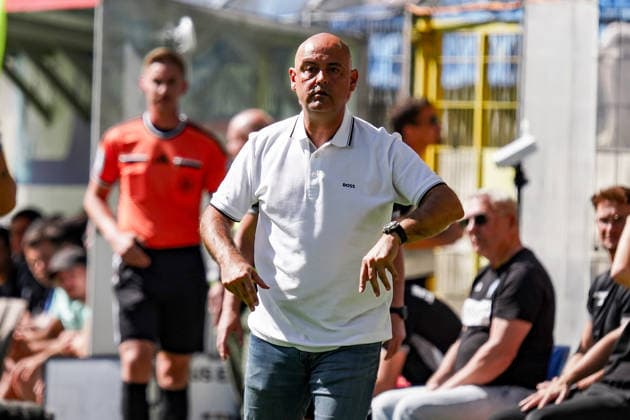 Deutschland: Fussball Saison 2026 2027 , 3. Liga , 4. Spieltag , SV Waldhof Mannheim 07 vs. SC Verl - Carl-Benz-Stadion (Mannheim) : Rui Mota (Trainer, SV Waldhof Mannheim) Mimik, Gesichtsausdruck, Emotion Mannheim Carl-Benz-Stadion Deutschland Germany Copyright: xBennetxLongx