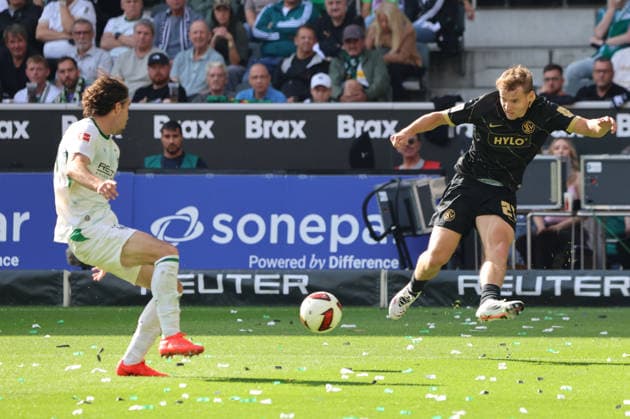 05.09.2026, Fussball, Herren, 1. Bundesliga, Saison 2026 2027, Borussia Mönchengladbach - SV 07 Elversberg, Lasse Günther (SV 07 Elversberg), Joe Scally (Borussia Mönchengladbach) Mönchengladbach Ista-Borussia-Park Nordrhein-Westfalen Deutschland (DEU) *** September 5, 2026, Soccer, Men s, 1st Bundesliga, 2026–2027 season, Borussia Mönchengladbach vs. SV 07 Elversberg, Lasse Günther (SV 07 Elversberg), Joe Scally (Borussia Mönchengladbach), Mönchengladbach, Borussia Park, North Rhine-Westphalia, Germany, DEU Copyright: xSebastianxBachx