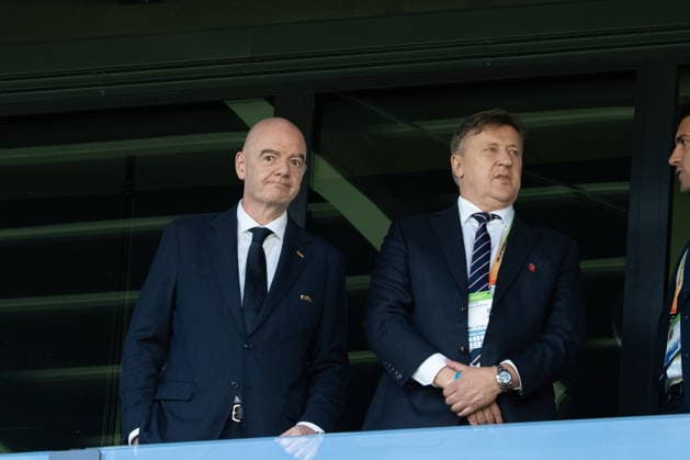 KATOWICE 05.09.2026 MISTRZOSTWA SWIATA W PILCE NOZNEJ KOBIET DO LAT 20 2026 MECZ: POLSKA - ARGENTYNA --- FIFA U-20 WOMEN S WORLD CUP 2026 MATCH: POLAND - ARGENTINA GIANNI INFANTINO CEZARY KULESZA FOT. MATEUSZ WIEWIORKA 400MM.PL NEWSPIX.PL --- newspix.pl 