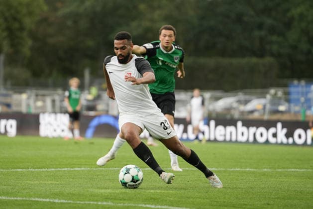 Deutschland: 3. Liga 2026 2027 4. Spieltag, SC Preußen Münster vs TSV Havelse, Samstag, 05.09.2026 LVM-Preußenstadion (Münster, Nordrhein-Westfalen, Deutschland) Jesse Tugbenyo (TSV Havelse, 33) Copyright: xMerlexKölkingx